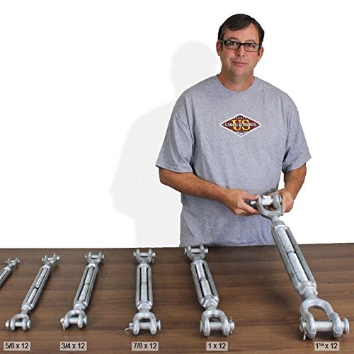 US Cargo Control 1/2 Inch x 6 Inches Galvanized Jaw and Jaw Turnbuckles - Image 3
